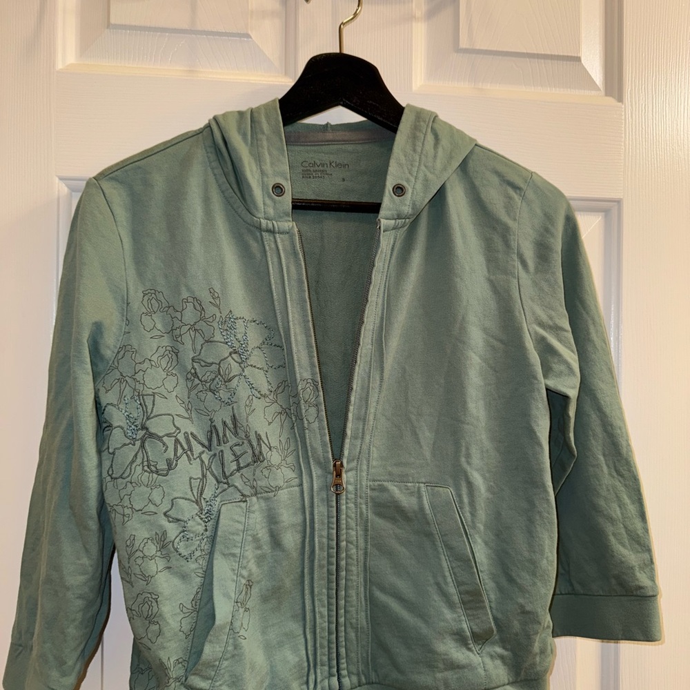 Calvin Klein Women’s Zip-Up Hoodie Jacket, Y2K Vintage - Size Small - Picture 7 of 9